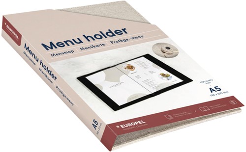 Menumap Europel linnen A5 beige 6 tassen-2