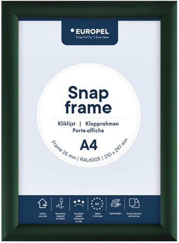 Kliklijst Europel A4 25mm groen