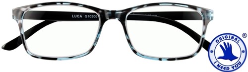 Leesbril I Need You Luca +1.00 dpt blauw