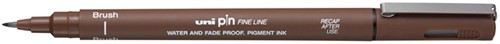 Fineliner Uni-ball Pin brush sepia