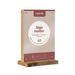 Europel kaarthouder acryl/hout