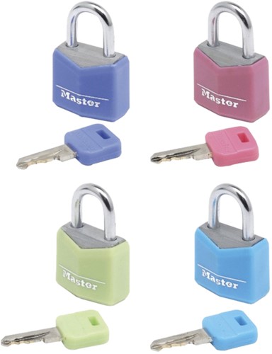 Hangslot MasterLock 4 assorti alu 20mm