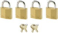 Hangslot MasterLock 4 gelijksluitend messing 20mm