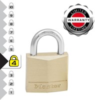Hangslot MasterLock 2 gelijksluitend messing 30mm-2
