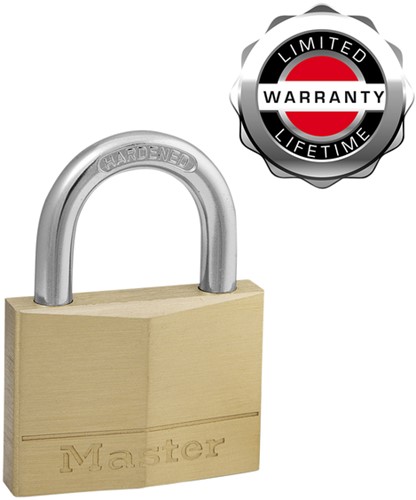 Hangslot MasterLock 4 gelijksluitend messing 50mm-2