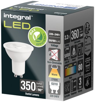 Ledlamp Integral GU10 2.2W 2700K warm wit licht-2