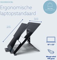Laptopstandaard R-Go Riser Documenthouder-3