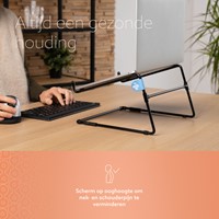 Laptopstandaard R-Go Steel Office Zwart-2