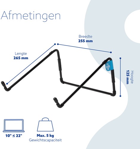 Laptopstandaard R-Go Travel Zwart-3