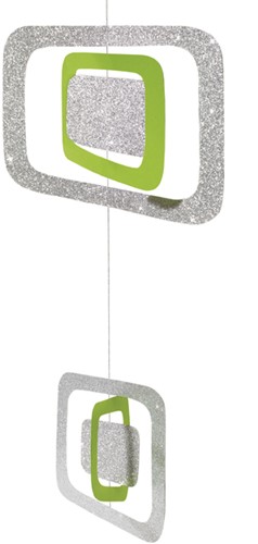 Glitterkarton Folia 50x70cm 300gr 5 vel zilver-2