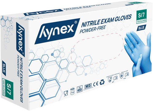 Handschoen Hynex S nitril 100 stuks blauw