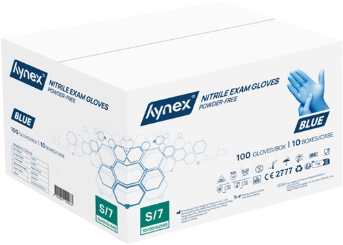 Handschoen Hynex S nitril 100 stuks blauw-2