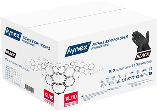 Handschoen Hynex XL nitril 100 stuks zwart-2