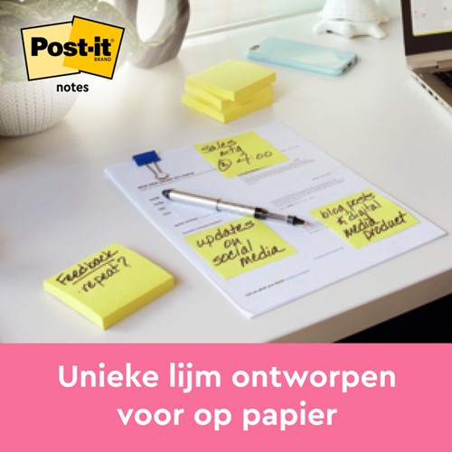 Post-it memoblokje 101x101mm 3M 563 geel-2