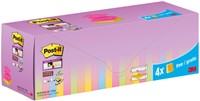 Post-it memoblokje  76x 76mm 3M Z-Note R330 Super Sticky assorti 20 + 4 gratis