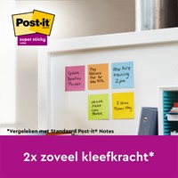 Post-it memoblokje  76x 76mm 3M Z-Note R330 Super Sticky assorti 20 + 4 gratis-1