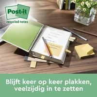 Post-it memoblokje  76x 76mm 3M 654 recycle geel 18 + 6 gratis-2