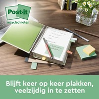 Post-it memoblokje  76x 76mm 3M Z-Note R330 recycle assorti kleur-1