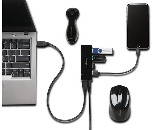 Hub Kensington USB 3.0 4-Poorten met oplader-3