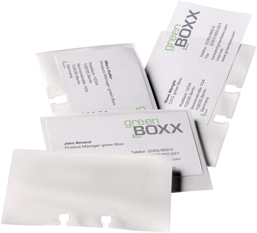 Uitbreidingsset Durable Visifix visitekaartmolen 40 stuks transparant-3