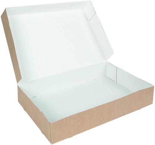 Cateringdoos IEZZY 46cm plasticvrij bruin pk/10-2