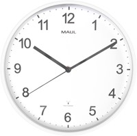 Wandklok MAUL Sprint RC Ø30x5cm kunststof wit/wit