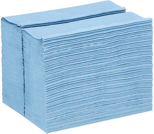 Poetsdoek KC WypAll X80 PowerClean 1-laags 28,2x42,70cm 160 vel draagdoos blauw 8294-3