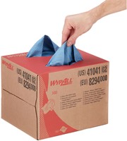 Poetsdoek KC WypAll X80 PowerClean 1-laags 28,2x42,70cm 160 vel draagdoos blauw 8294-2