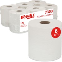 Poetsrol KC WypAll L20 2-laags 18,3cmx144m 380vel wit 7303