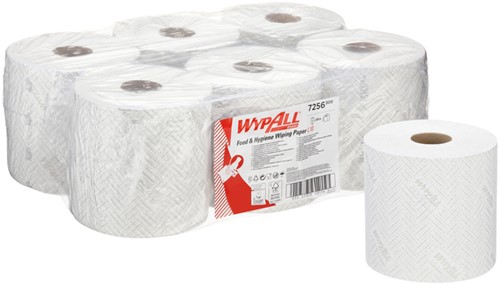 Poetsrol KC WypAll L10 1-laags 19,5cmx304m 800vel wit 7256