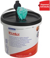Reinigingsdoek KC WypAll geïmpregneerd 27x27cm 90vel per emmer groen 7775-1
