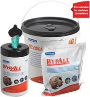 Reinigingsdoek KC WypAll geïmpregneerd 27x27cm 90vel per emmer groen 7775-2