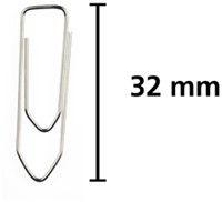 Paperclip Kangaro 32mm hoekig verzinkt-3