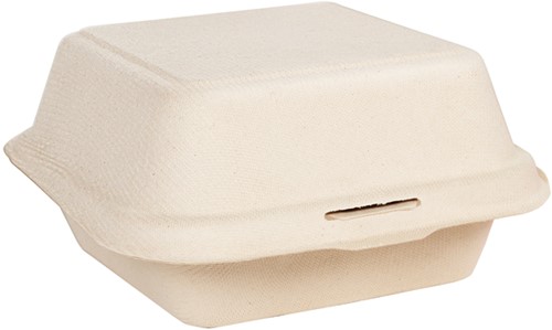 Hamburgerbox IEZZY Maxi IP suikerriet beige pak/50