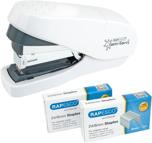 Nietmachine Rapesco Germ-Savvy Less Effort Eco antibacterieel wit