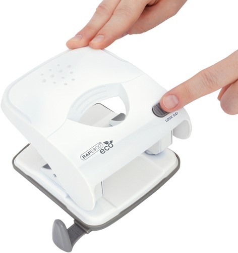 Perforator Rapesco Germ-Savvy Less Effort Eco X5-40ps antibacterieel 2-gaats wit-3
