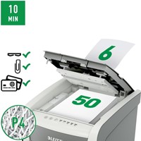 Papiervernietiger Leitz IQ Auto+ Small Office 50X P4 snippers 4x28mm-17
