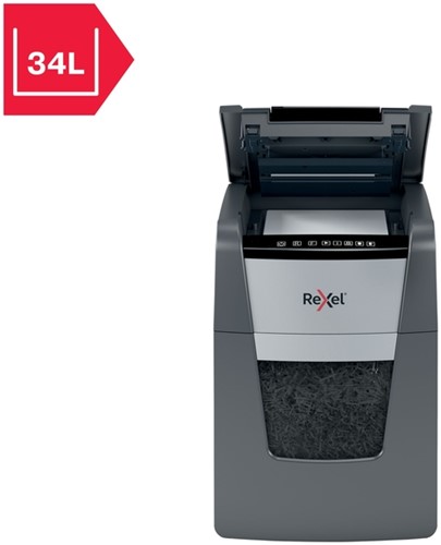 Papiervernietiger Rexel Optimum Auto+ 90X snippers 4x28mm-2