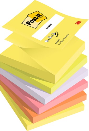 Post-it memoblokje  76x 76mm 3M Z-Note R330 ass kleur