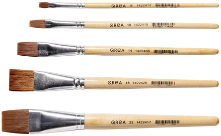 Kwast Qrea synthetisch set à 5 breedtes-2