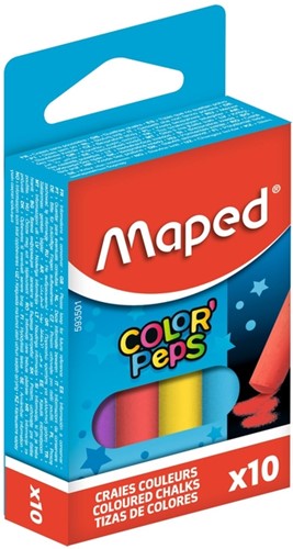 Schoolbordkrijt Maped Color'Peps gekleurd ds/10-2