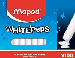 Schoolbordkrijt Maped Color'Peps wit ds/100