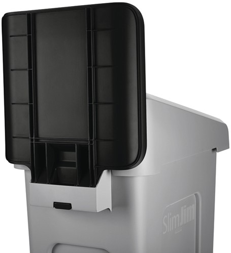 Paneel Rubbermaid Slim Jim Recyclestation voor label zwart-2