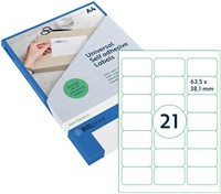 Etiket Rillprint 63.5x38.1mm mat transparant 525 stuks