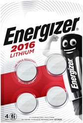 Batterij Energizer knoopcel 4x CR2016 lithium