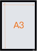 Infokader Nobo zelfklevend A3 zwart 2 stuks-7