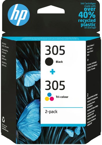 Inktcartridge HP 6ZD17AE (305) zwart + 3 kleuren