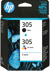 Inktcartridge HP 6ZD17AE (305) zwart + 3 kleuren