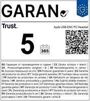 Headset Trust Ayda USB-ENC 25089-2