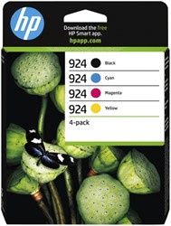 Inktcartridge HP 6C3Z1NE (924) zwart + 3 kleuren